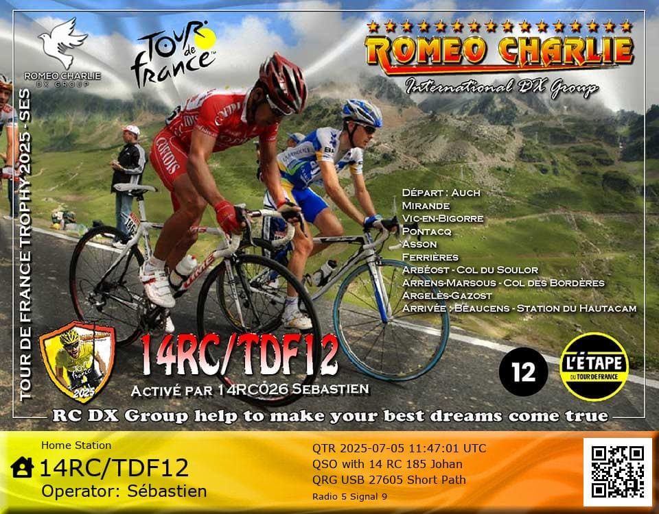 eQSL de 14RC TDF12 - France 🇫🇷