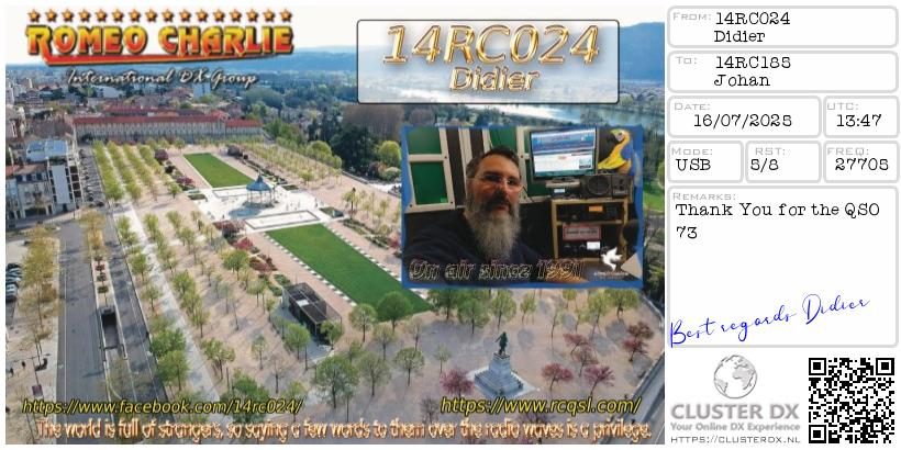 eQSL de 14RC024 DIDIER - France 🇫🇷