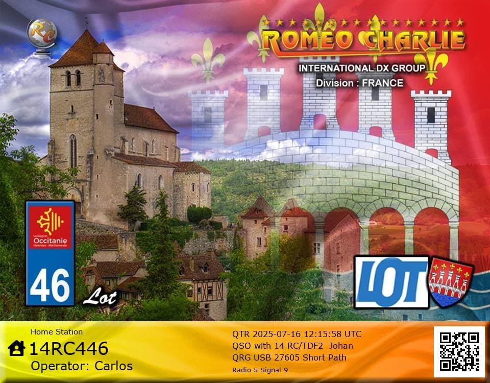 eQSL de 14RC446 CARLOS - France 🇫🇷