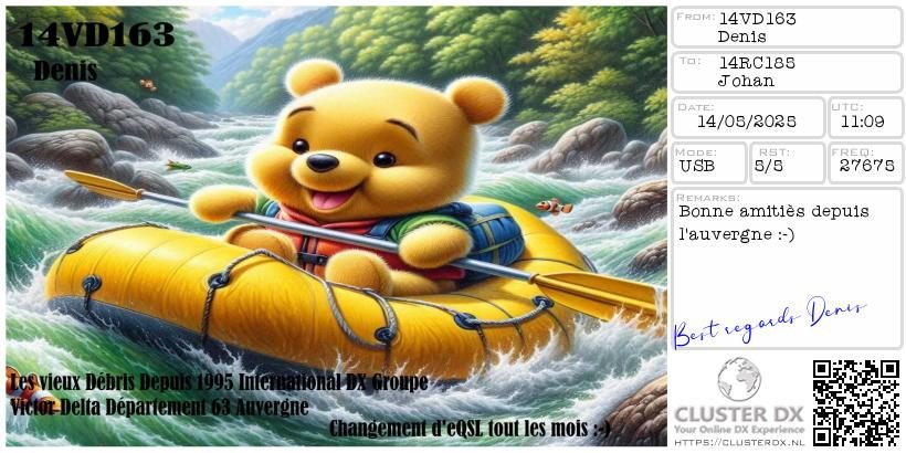 eQSL de 14VD163 DENIS - France 🇫🇷