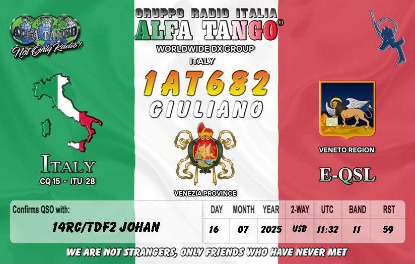 eQSL de 1AT682 GIULIANO - Italie 🇮🇹