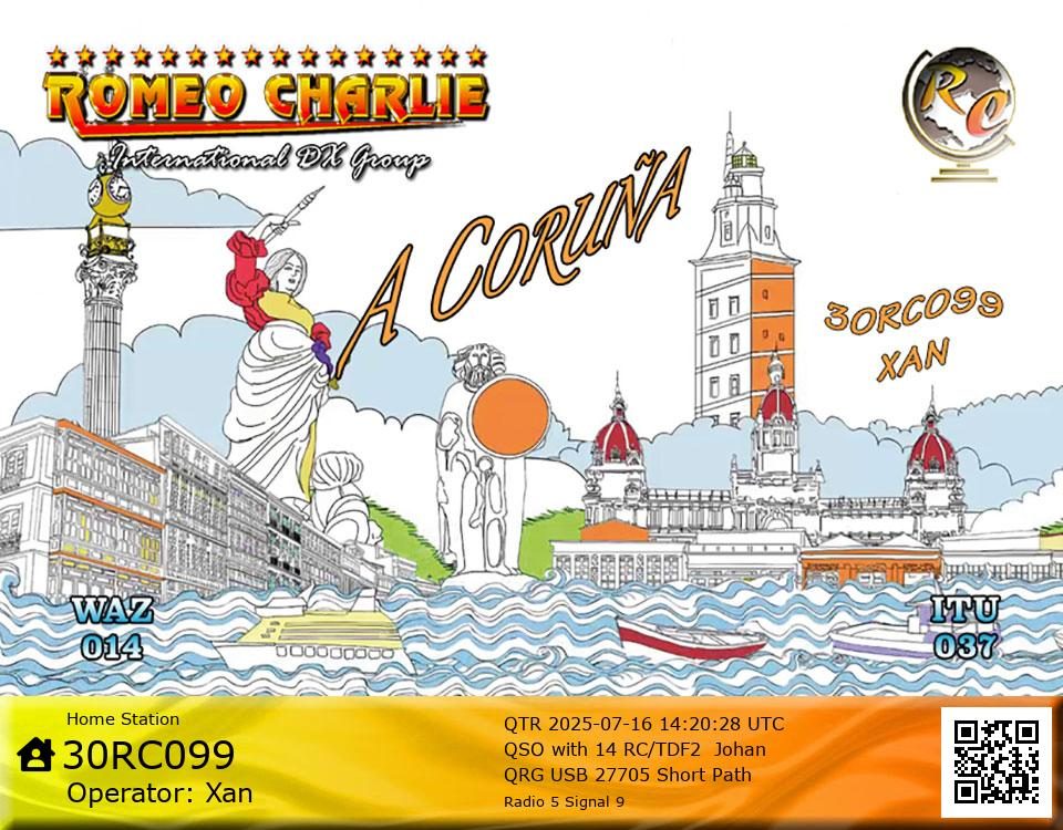 eQSL de 30RC099 XAN - Espagne 🇪🇸