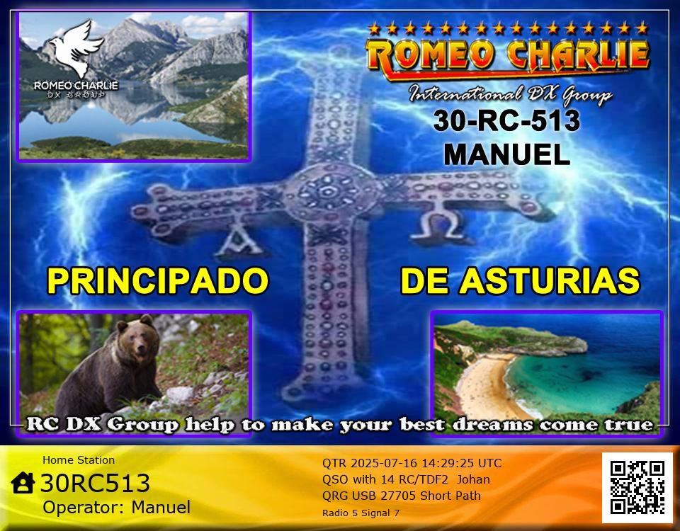 eQSL de 30RC513 MANUEL - Espagne 🇪🇸