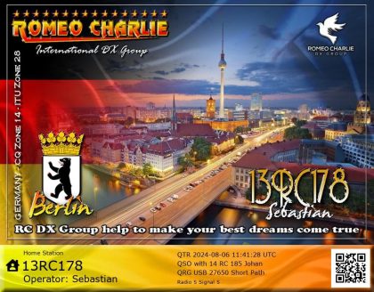 eQSL 13RC178 SEBASTIAN