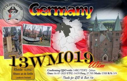 eQSL 13WM019 WIM